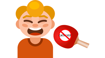 Shift in votes: Cartoon figure rejects a sign labeled CATALYST, reflecting voter changes discussed in the election analysis