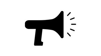 Megaphone icon representing concerns about Catalyst group’s influence in Baldwin County politics