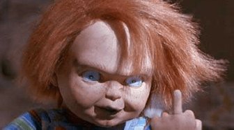Chucky doll portrait symbolizing poor journalism and political manipulation in Baldwin County media