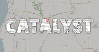 Map highlighting a planned unit development (Catalyst) near Fairhope Avenue and Hwy 181 in Fairhope, Alabama