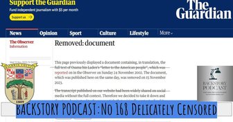 The Guardian webpage announcing removal of a document related to Osama bin Laden’s letter, sparking free speech debate