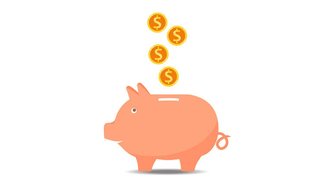 Piggy bank receiving coins, symbolizing Baldwin County funds allegedly diverted for Goat Hill and tax increases