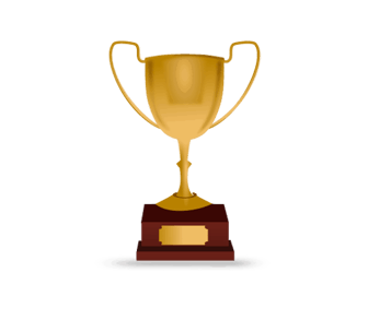 Golden trophy on a pedestal, representing the 2017 Nappie Award winners featured in this article about Fairhope’s mayor