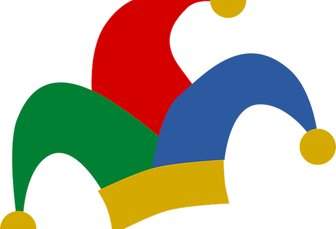 Jester’s hat illustration referencing “come fly with me” Burrell and an ethics investigation within city council conflict