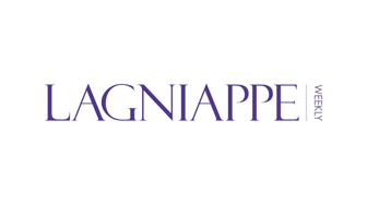 Lagniappe Weekly logo: Purple stylized text on a white background, highlighted as a publication offering investigative rep...