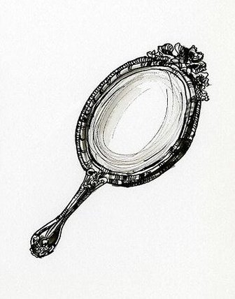 Illustration of an ornate hand mirror, symbolizing scrutiny of Alabama senate primary candidates and questionable politica...