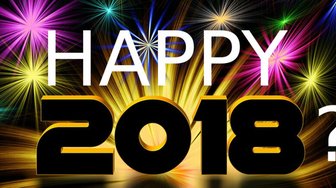 Festive fireworks behind Happy 2018, reflecting Fairhopes hope for change amid political conflict