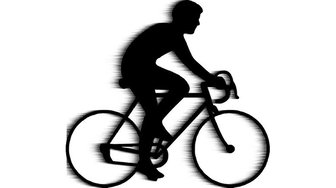 Cyclist silhouette blurred in motion, symbolizing Fairhope City Council’s past inaction & potential for progress on educat...