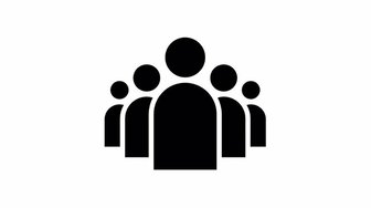 Icon depicting a central figure surrounded by a group, representing support for Senate candidate Chris Elliott