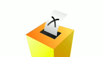 Ballot being dropped into a voting box, reflecting the close First Congressional District race between Carl and Hightower