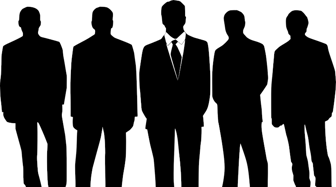 Silhouettes of figures in suits, representing officials accused of misconduct and abuse of power as detailed in this article