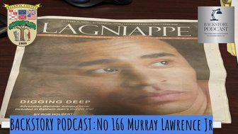 Magazine cover featuring Murray Lawrence Jr., linked to a podcast episode about his conviction in the Brandon Hastings mur...