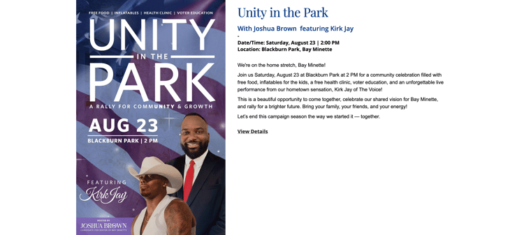 Unity in the Park Event
